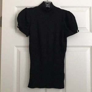 Black short sleeve turtle beck sweater (item 036)